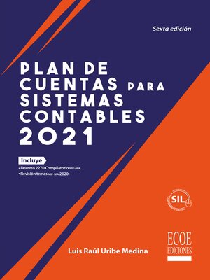 cover image of Plan de cuentas para sistemas contables 2021